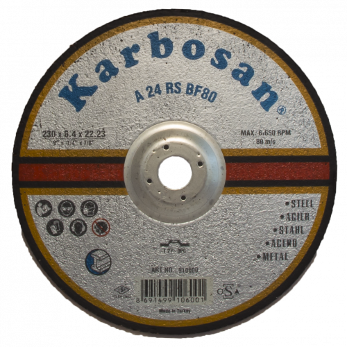  Диск шлифовальный по металлу "Karbosan" (180х6,4х22)(Арт.10570) АбразивПромТорг